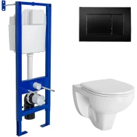 Комплект подвесной унитаз Berges Gamma + система инсталляции Berges Atom 410 042431