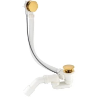 Слив-перелив для ванны Grocenberg GB240GL полуавтомат, золотой брашированный