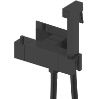 Гигиенический душ Rose R965H с термостатом, черный матовый