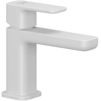 Смеситель для раковины Kludi Renon 422675375 CoolStart, с донным клапаном, белый матовый