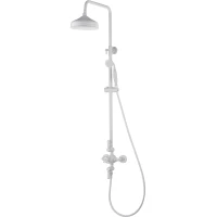 Душевая система Wonzon & Woghand Retro WW-B3041-MW 205 мм, со смесителем, белый матовый