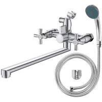 Смеситель для ванны Voda Dive DV31 универсальный, с душевым гарнитуром, хром