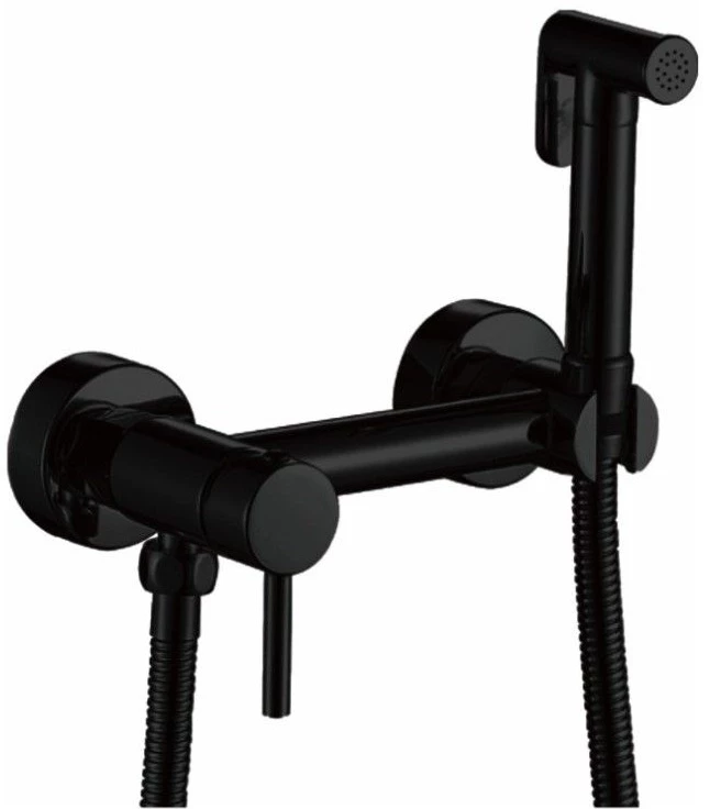Гигиенический душ Haiba HB5510-7 со смесителем, черный матовый гигиенический комплект haiba hb5510 4