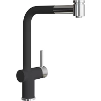 Смеситель для кухни Florentina Палермо 317.08H.1223.302 с выдвижным изливом, нержавеющая сталь/антрацит