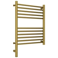 Полотенцесушитель электрический 600x500 состаренная латунь МЭМ левый, перемычка прямая Сунержа Богема 3.0 051-5804-6050