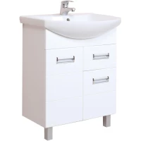 Тумба с раковиной белый глянец 71,5 см Onika Балтика 107025 + 1WH207776