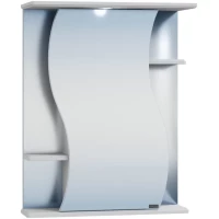 Зеркальный шкаф 55x72,5 см белый глянец Санта Лира 101053