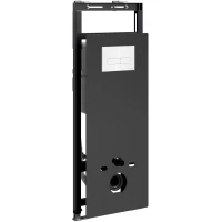 Инсталляция для унитаза WasserKRAFT Salm 27 27TLT.010.ME.BL.WH03 с кнопкой смыва, белый