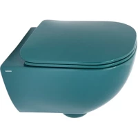 Унитаз подвесной Plumberia Selection IXO XO5000PL безободковый, сине-зеленый глянец