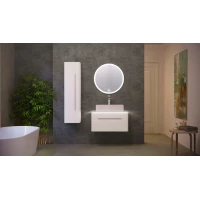 Комплект мебели белый 75 см Jorno Shine Shi.01.75/P/W + 0085176 + Shi.02.65/W