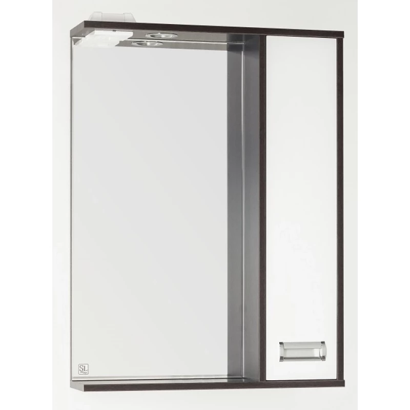 Зеркальный шкаф 60x83 см венге/белый глянец Style Line Панда Стиль ЛС-00000088