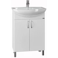 Тумба с раковиной белый глянец 60 см Санта Грация 201019 + GPACIYA60