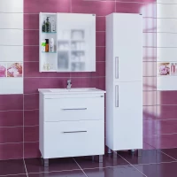 Комплект мебели белый глянец 76,5 см Санта Вегас 226030 + OCKAP75 + 123006