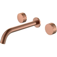 Смеситель для раковины Boheme Stick Diamond 152-2-CB встраиваемый, медь матовая