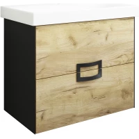 Тумба дуб крафт золотой/черный матовый 56,4 см Sanflor Выборг C16294