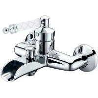 Смеситель для ванны Boheme Vogue Murano 223-MR-W хром/белый