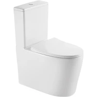 Унитаз-компакт DQ Grimm DT1387516 безободковый, торнадо, с сиденьем микролифт, белый