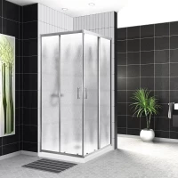 Душевой уголок BelBagno Uno UNO-195-A-2-90-CH-CR 90x90 см, профиль хром, стекло шиншилла