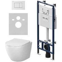 Комплект подвесной унитаз Am.Pm Like + система инсталляции Am.Pm MasterFit Pro C S IS100201.801900