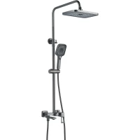 Душевая система Raffine F3696T 290x195 мм, со смесителем, оружейная сталь