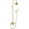 Душевая колонна со смесителем для ванны, верхним и ручным душем золото, ручки золото Cezares Retro RETRO-C-CVD2-03 - 1
