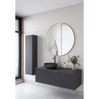 Комплект мебели Armadi Art Quatro Antracite 790-M2-120-A-A-LED + 792-120-A + 801-NM + 545-100-GM 121 см L, подвесной, со столешницей, подсветкой, антрацит матовый