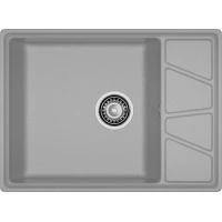 Кухонная мойка GranFest Vertex 680L 68x50 см, серый