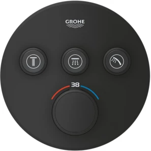 Изображение товара термостат для ванны grohe grohtherm smartcontrol 29508kf0 встраиваемый, черный матовый