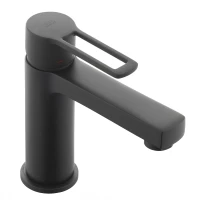 Смеситель для раковины Paffoni Ringo RIN075NO с донным клапаном, черный матовый