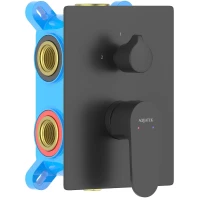 Смеситель для ванны Aquatek Оберон AQ1247MB встраиваемый, черный матовый