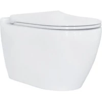 Унитаз подвесной Gural Vit Uno Slim UN31DAK01-SL безободковый, с сиденьем микролифт, белый