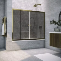 Шторка на ванну Vegas Glass Z2V TUR NOVO 195 05 07 195 см, профиль бронза, стекло графитовое