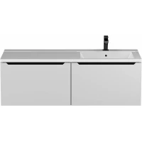 Тумба под раковину Uperwood Tanos 291020264 120 см R, подвесная, белый матовый/графит матовый