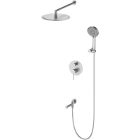 Душевой комплект Oliveeka Y OL-939017-BN 300 мм, со смесителем, никель матовый