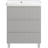 Тумба под раковину Brevita Victory VIC-07070-50-03Я 66 см, напольная, серый шелк матовый