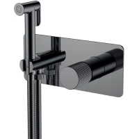 Гигиенический душ Boheme Stick Linea 127-SGM.3 со смесителем, графит глянец