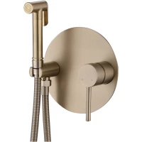 Гигиенический душ Abber Emotion AF8826G со смесителем, золотой матовый