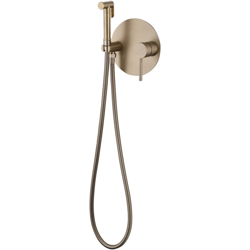 Гигиенический душ Abber Emotion AF8826G со смесителем, золотой матовый