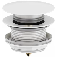 Донный клапан для ванны Wonzon & Woghand WW-SS105-MW без перелива, белый матовый