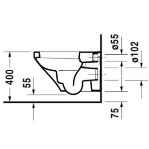 Изображение товара унитаз подвесной duravit durastyle 45520900a1 с сиденьем микролифт, альпийский белый