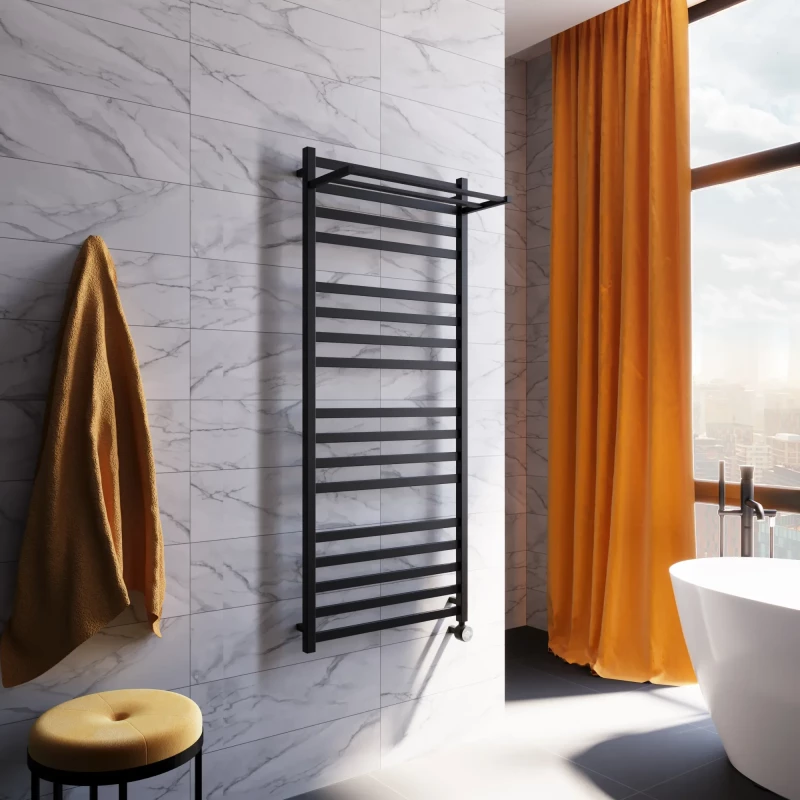 Полотенцесушитель электрический Grota Comfort 4650186716002 1500x630, ТЭН левый/правый, черный матовый Полотенцесушитель электрический Grota Comfort 4650186716002 1500x630, ТЭН левый/правый, черный матовый