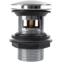 Донный клапан для раковины IDDIS Slide SLIBC1Wi88 с переливом, матовый хром