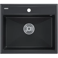 Кухонная мойка Paulmark Stepia PM115951-BLM 59x51 см, черный металлик