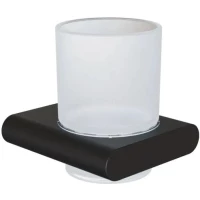 Стакан для зубных щеток Knotlor Oval SC101BL настенный, черный матовый