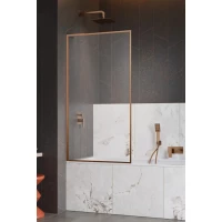 Шторка на ванну Radaway Modo F SL Brushed Copper PNJ II 90 Left 10406090-93-01L профиль медь матовая, стекло прозрачное