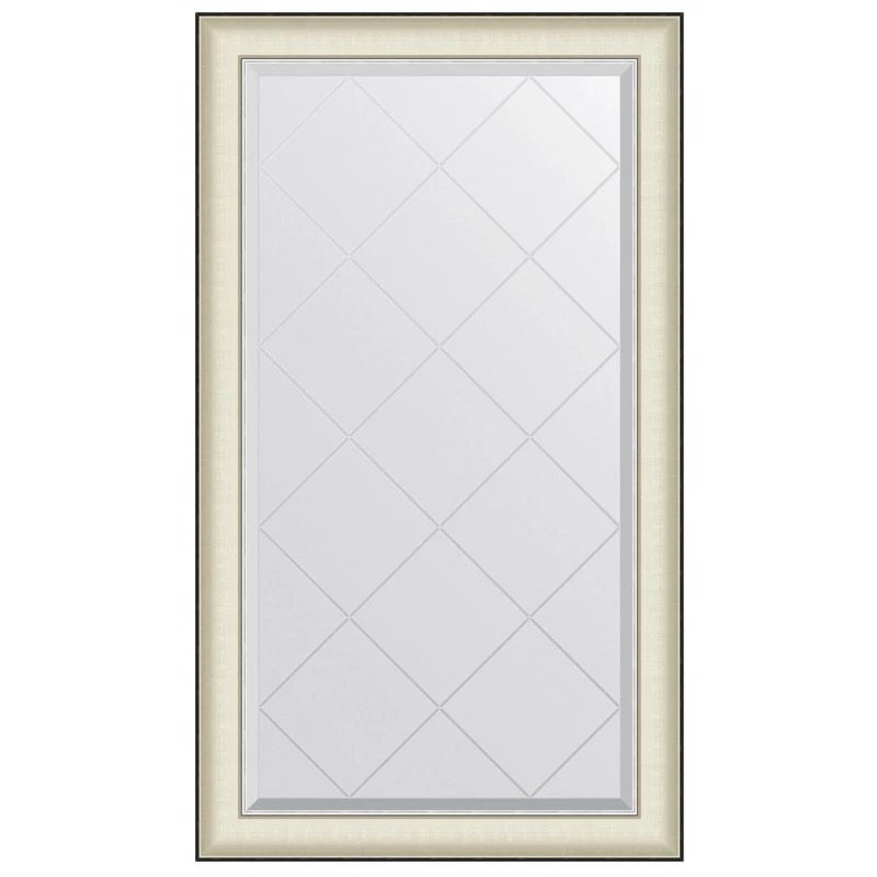 Зеркало 74x129 см белая кожа с хромом Evoform Exclusive-G BY 4570
