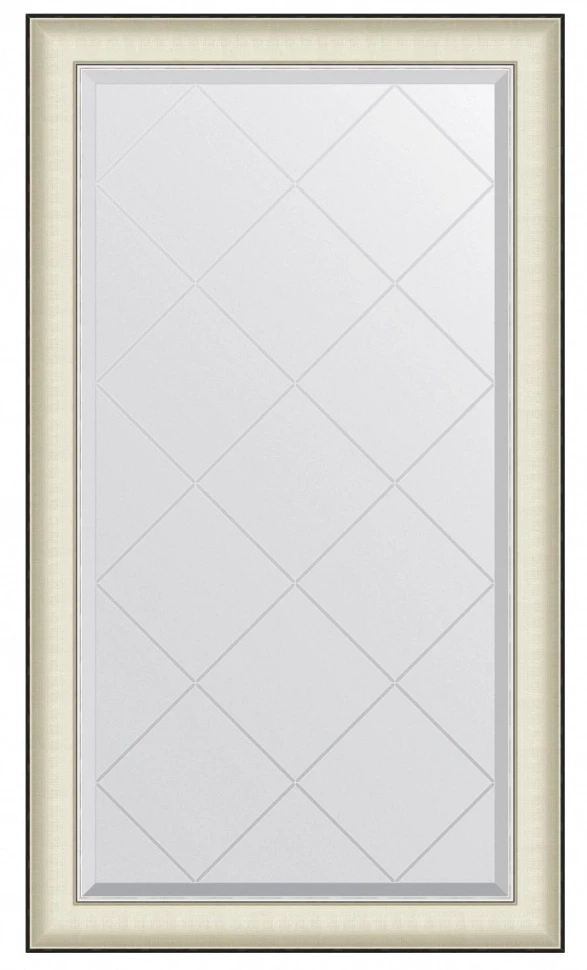 Зеркало 74x129 см белая кожа с хромом Evoform Exclusive-G BY 4570