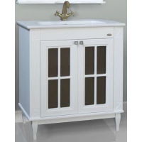 Тумба с раковиной белый глянец 78 см Atoll Милана