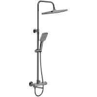 Душевая система Belz B24672-3 320x210 мм, со смесителем, оружейная сталь матовый