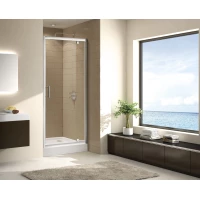 Душевая дверь распашная Cezares Eco 90 см прозрачное стекло ECO-O-BA-1-90-C-Cr